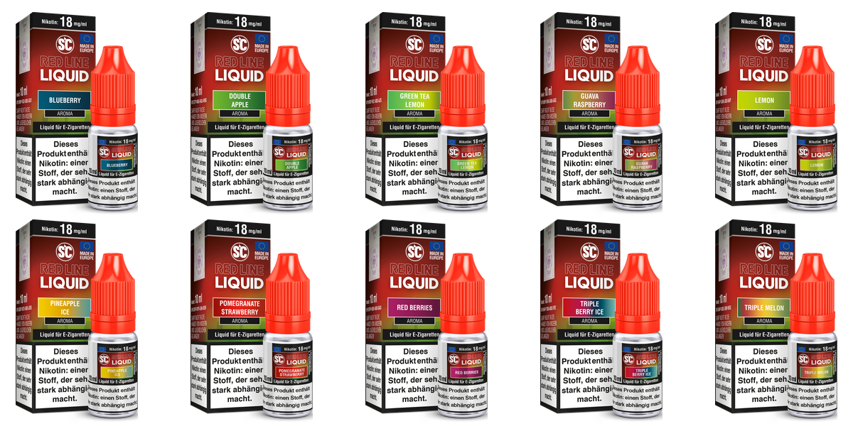 SC - Red Line - Nikotin Liquid – Übersicht